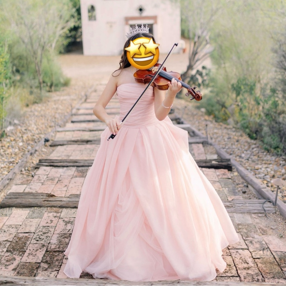 Vera Wang White Preowned style VW351178 Blush size 2